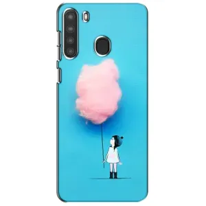 Девчачий Чехол для Samsung Galaxy A21 (A215) (Девочка с тучкой)