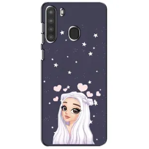Чохол Стильні дівчата на Samsung Galaxy A21 (A215) (Дівчина та серця)