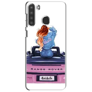 Силіконовый Чохол на Samsung Galaxy A21 (A215) з картинкой Модных девушек (Дівчина на машині)