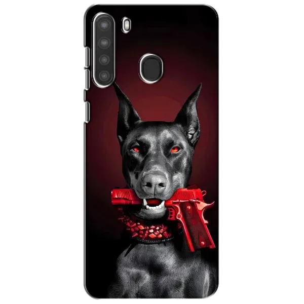 Чехол с рисунком «Доберман злой» для Samsung Galaxy A21 (A215) Чехол с рисунком «Доберман злой» для Samsung Galaxy A21 (A215)