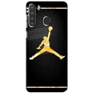Силиконовый Чехол Nike Air Jordan на Самсунг А21 (Джордан 23)