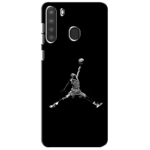 Силиконовый Чехол Nike Air Jordan на Самсунг А21 (Джордан)