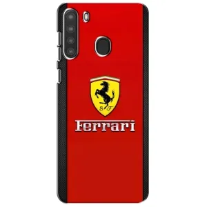 Силиконовый бампер с картинкой машины на Samsung Galaxy A21 (A215) (Ferrari Logo)
