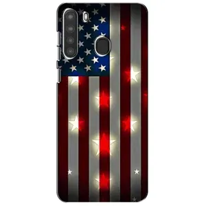 Чехол Флаг USA для Samsung Galaxy A21 (A215) (Флаг США 2)