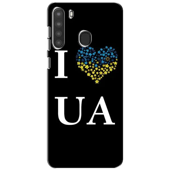 Чехол с рисунком «I Love UA» для Samsung Galaxy A21 (A215) Чехол с рисунком «I Love UA» для Samsung Galaxy A21 (A215)