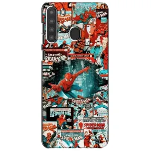 Чехол Супергерой Человека Паука на Samsung Galaxy A21 (A215) (Комиксы Человек Паук)