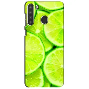 Чехол с изображением вкусной еды для Samsung Galaxy A21 (A215) (Лайм)