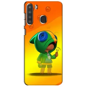 Чехол Бравл Старс для Samsung Galaxy A21 (A215) (LEON в кофте)