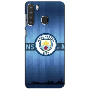 Силиконовые Чехлы принт Футбол на Samsung Galaxy A21 (A215) (ManCity)
