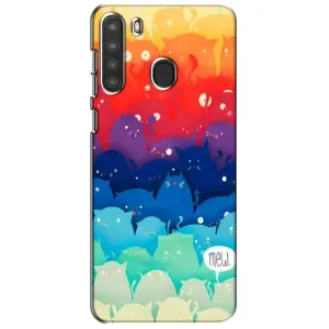 Силиконовый чехол с котиком для Samsung Galaxy A21 (A215) (Mew)