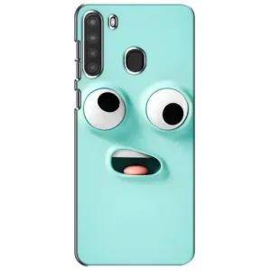 Силиконовые Чехлы (смешные стикеры) для Samsung Galaxy A21 (A215) (Забавное мятное лицо)