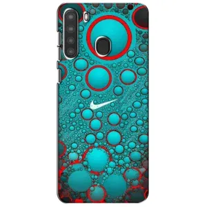 Силиконовый Чехол на Samsung Galaxy A21 (A215) с картинкой Nike (Найк зеленый)