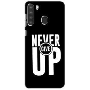Силиконовый Чехол на Samsung Galaxy A21 (A215) с картинкой Nike (Never Give UP)