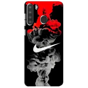 Силиконовый Чехол на Samsung Galaxy A21 (A215) с картинкой Nike (Nike дым)