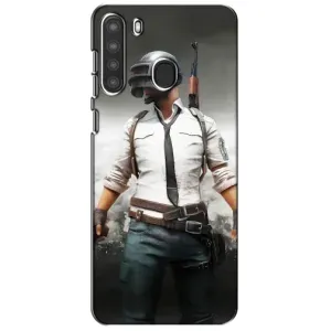 Силиконовый чехол с картинкой "Герой Pubg" на Samsung Galaxy A21 (A215) (Пабг)