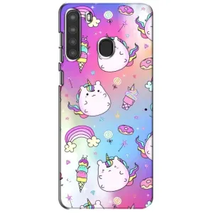 Чехол Unicorn на Samsung Galaxy A21 (A215) (Радуга и Единорог)