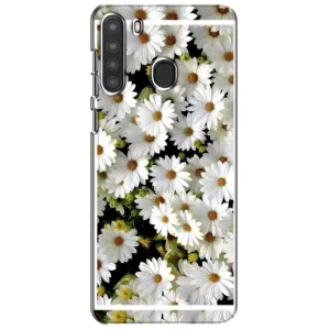 Чехол с ромашками на Samsung Galaxy A21 (A215) (Рамка в ромашках)