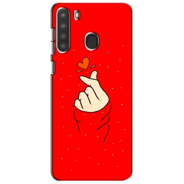 Чехол с рисунком «Сердце на красном» для Samsung Galaxy A21 (A215) Чехол с рисунком «Сердце на красном» для Samsung Galaxy A21 (A215)