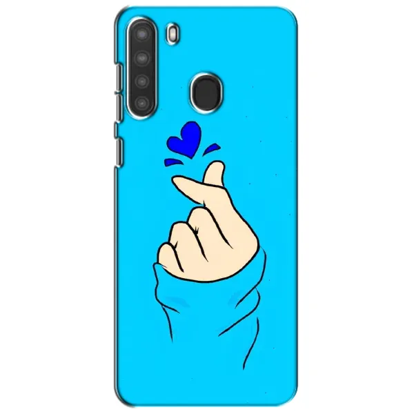 Чехол с рисунком «Сердце на синем» для Samsung Galaxy A21 (A215) Чехол с рисунком «Сердце на синем» для Samsung Galaxy A21 (A215)