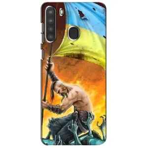 Чехол с картинкой (Патриотический КОЗАК) на Samsung Galaxy A21 (A215) (Сильный Козак)