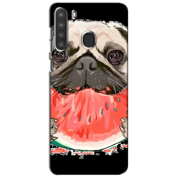 Чехол с рисунком «Смешной Мопс» для Samsung Galaxy A21 (A215)