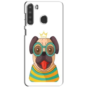 Бампер для Samsung Galaxy A21 (A215) с картинкой "Песики" (Собака Король)