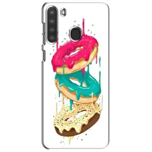 Чехол с изображением вкусной еды для Samsung Galaxy A21 (A215) (Сочные пончики)