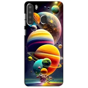 Чохол (ТПУ) з планетами на Samsung Galaxy A21 (A215) (Сонячна система)