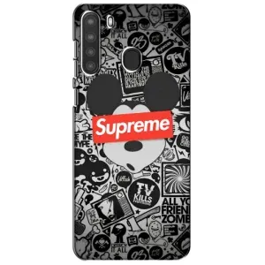 Чехол с Брендами одежды на Самсунг А21 (Supreme Маус)