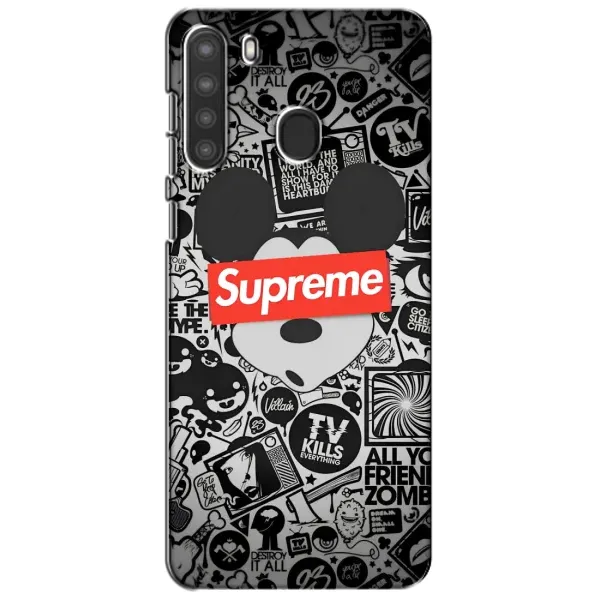 Чехол с рисунком «Supreme Маус» для Samsung Galaxy A21 (A215) Чехол с рисунком «Supreme Маус» для Samsung Galaxy A21 (A215)