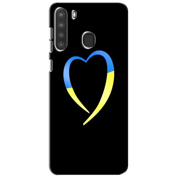 Чехол с рисунком «Украинское сердце» для Samsung Galaxy A21 (A215) Чехол с рисунком «Украинское сердце» для Samsung Galaxy A21 (A215)