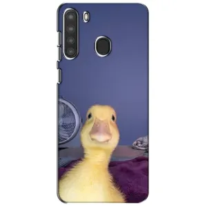 Бампер с принтом Мемы для Samsung Galaxy A21 (A215) (Утка)