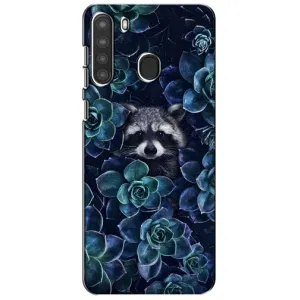 Силиконовый Чехол с Енотами на Samsung Galaxy A21 (A215) (В цветах)