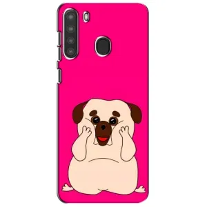 Чехол (ТПУ) Милые собачки для Samsung Galaxy A21 (A215) (Веселый Мопсик)