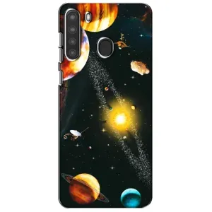 Чохол (ТПУ) з планетами на Samsung Galaxy A21 (A215) (Вид з космосу)