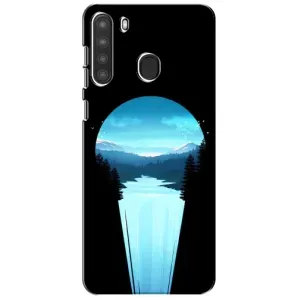 Летний Чехол на Samsung Galaxy A21 (A215) (Синий Водопад)