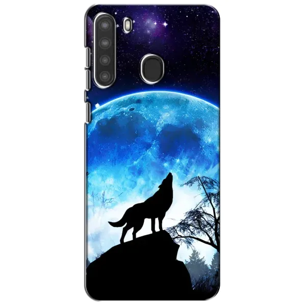Чехол с рисунком «Воет на луну» для Samsung Galaxy A21 (A215) Чехол с рисунком «Воет на луну» для Samsung Galaxy A21 (A215)