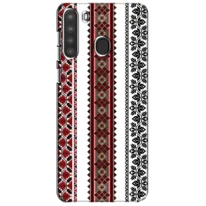 Силиконовый Чехол на Samsung Galaxy A21 (A215) с картинкой Вышиванки (Вышиваночки)