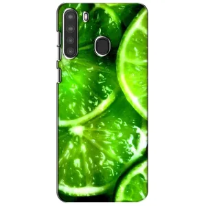 Чехол с изображением вкусной еды для Samsung Galaxy A21 (A215) (Яркий ЛАЙМ)
