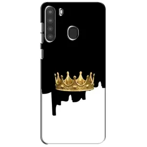 Чохол (Корона на чорному фоні) для Самсунг А21 (Золота корона)