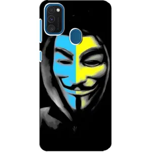 Чехол с Украинской символикой на Самсунг Галакси А21с (Анонимус патриот)