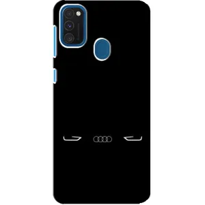 Силиконовый бампер с картинкой машины на Samsung Galaxy A21s (Силует Audi)