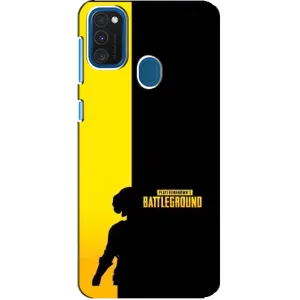 Чохол (TPU) з картинкою "Лого Пабг" на Самсунг Галаксі А21с (Battlegrounds)