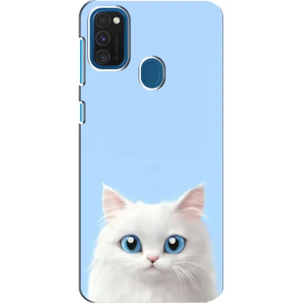 Чехол с рисунком «Белый кот» для Samsung Galaxy A21s Чехол с рисунком «Белый кот» для Samsung Galaxy A21s