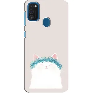 Чехол на тематику: Коты для Samsung Galaxy A21s (Белый котик)
