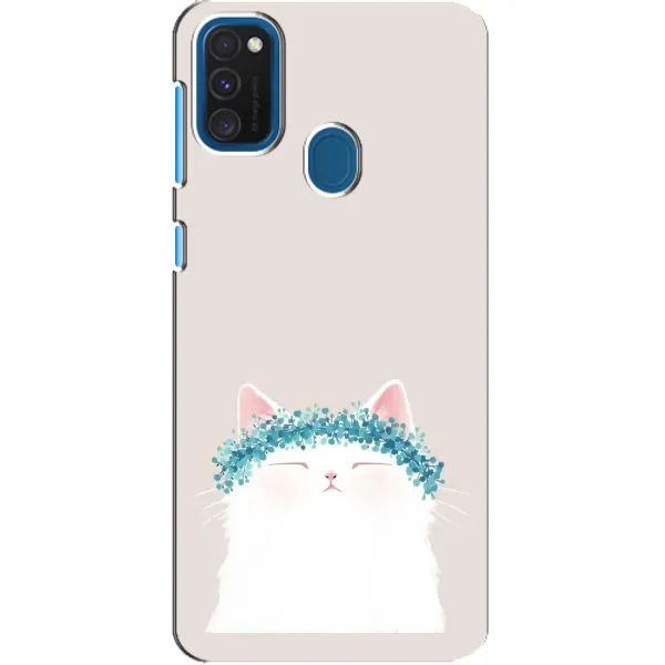 Чехол с рисунком «Белый котик» для Samsung Galaxy A21s Чехол с рисунком «Белый котик» для Samsung Galaxy A21s