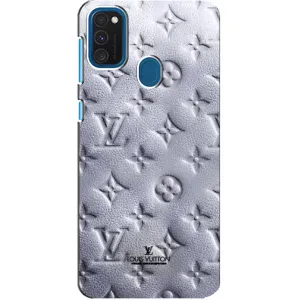 Текстурный Чехол Louis Vuitton для Самсунг Галакси А21с (Белый ЛВ)