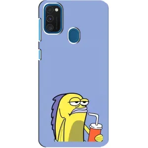 Бампер с принтом Мемы для Samsung Galaxy A21s (Безразличие)