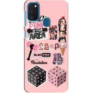 Чехлы с картинкой для Samsung Galaxy A21s (BLACK PINK коллаж)