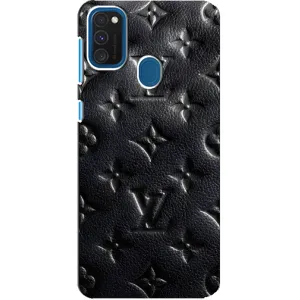 Текстурный Чехол Louis Vuitton для Самсунг Галакси А21с (Черный ЛВ)